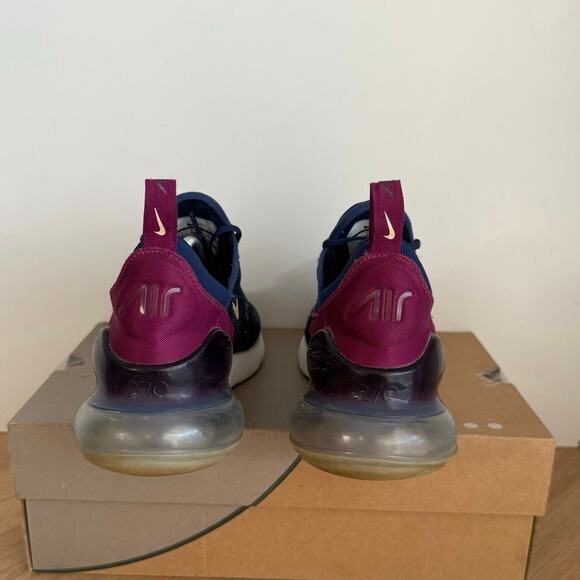 Nike Air Max 270 Blue Void /Purple Women Running Sneakers - SZ 9.5 - Picture 12 of 16